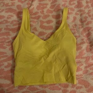 Bright yellow lululemon align tank size 2 never worn!